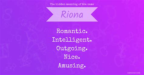riona name meaning japanese